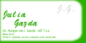 julia gazda business card